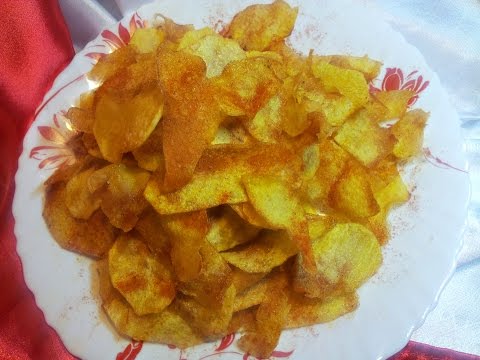 Slik koker du chips i en panne og i mikrobølgeovn