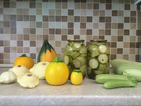 Sådan konserveres courgette til vinteren - 3 trin for opskrifter