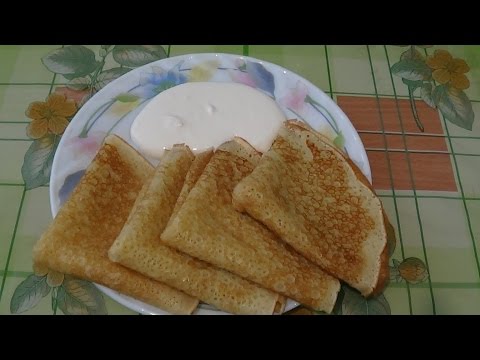 Ohuet ja paksut kefir-pannukakkureseptit