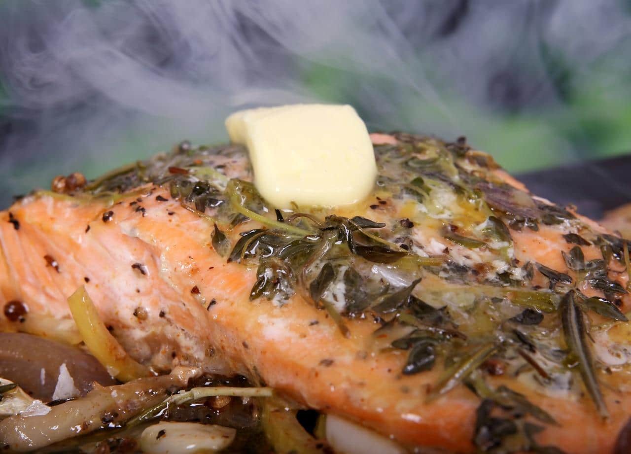 Roasted salmon