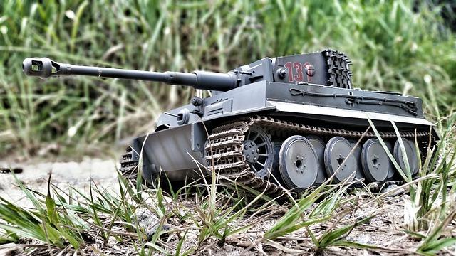 Model af en tysk tank