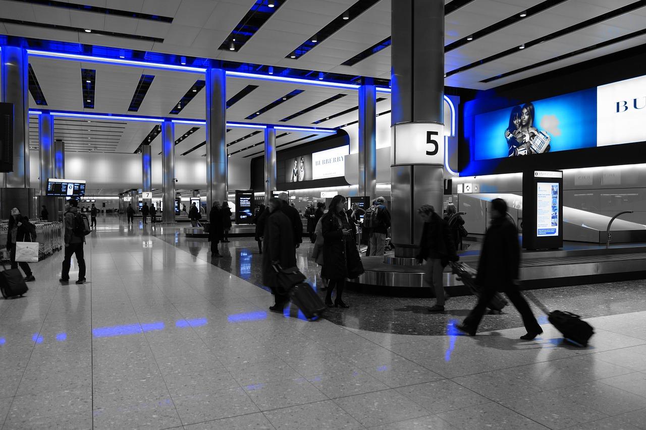 Baggage claim at the airport