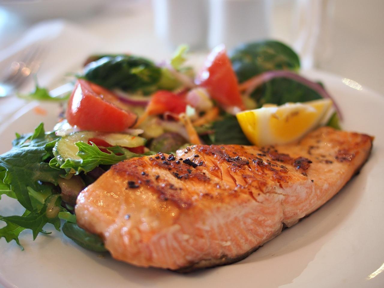 Juicy and sweet pink salmon from the oven