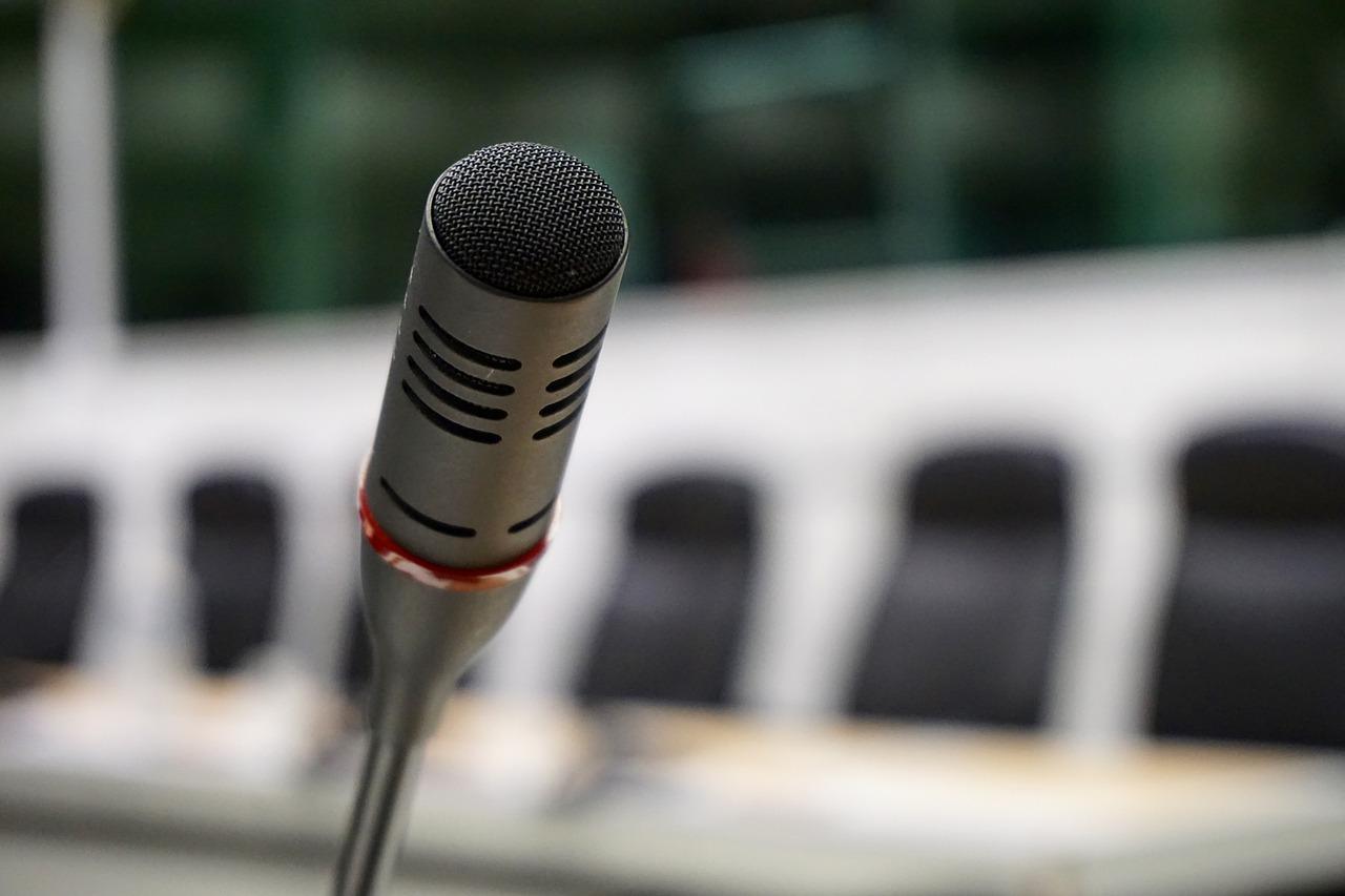 Microphone photo pour la conversation