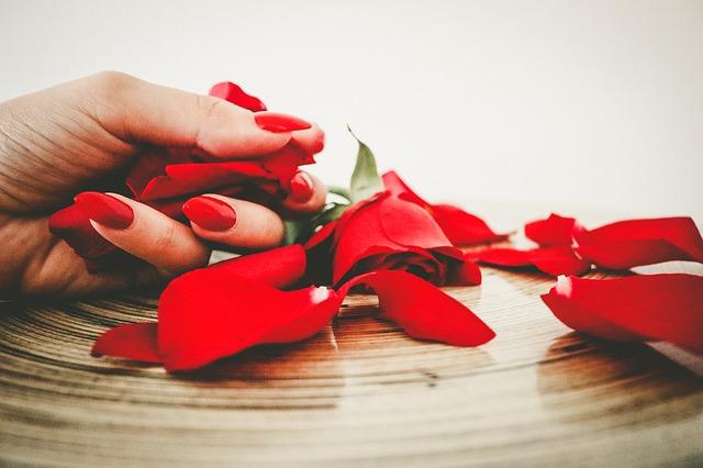 Beautiful nails of red color