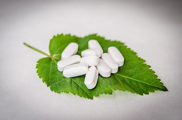 Pills on a leaf