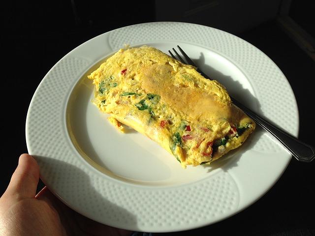 Foto omelet fra ovnen