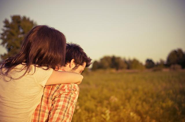 Girl with a guy in the park