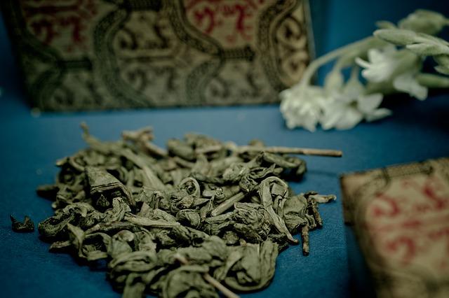 Green leaves of monastery tea