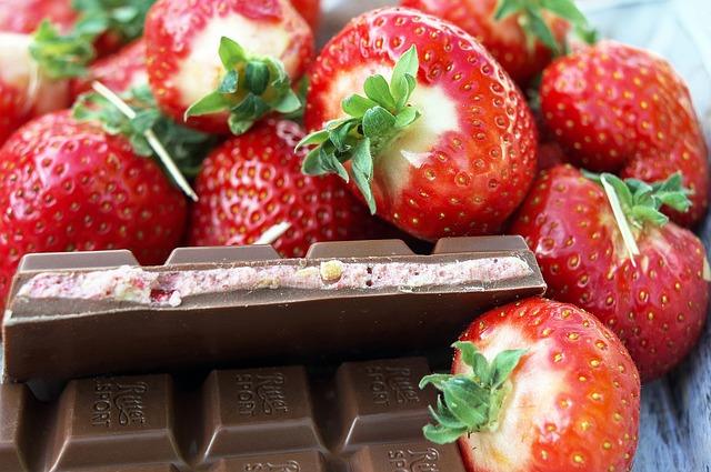 Délicieux chocolat et fraises