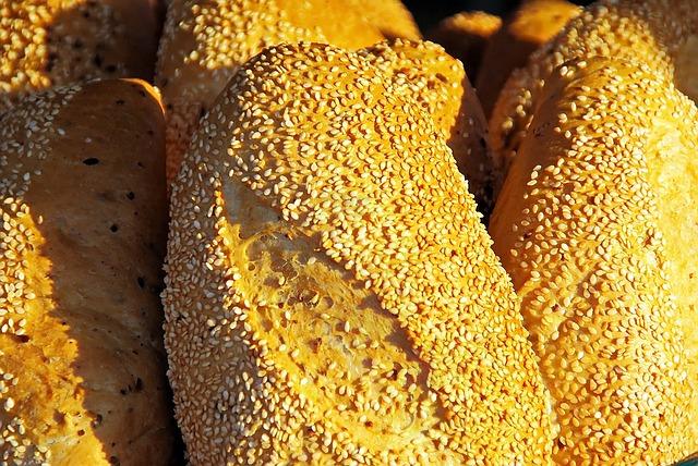 Fresh sesame bread