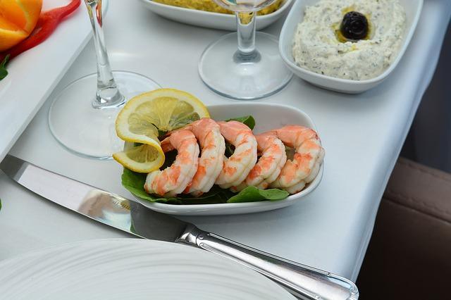 Sashimi aux crevettes du roi