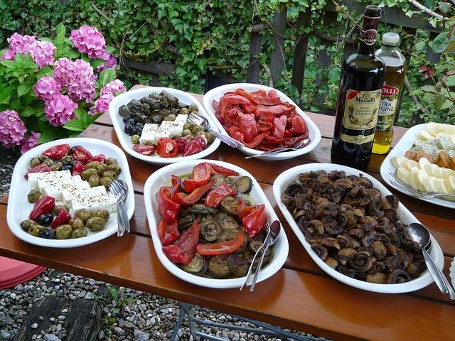 Buffet de salade de champignons