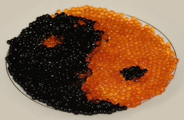 Black caviar for salad Olivier