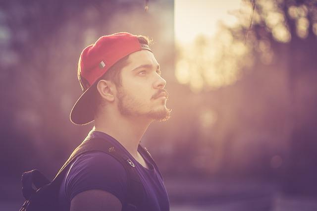 Photo of a teenager with a rare beard