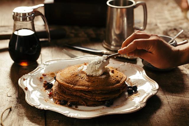 Delicious pancake cake