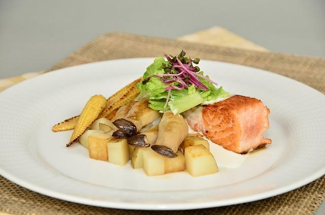 Photo of baked salmon with potatoes