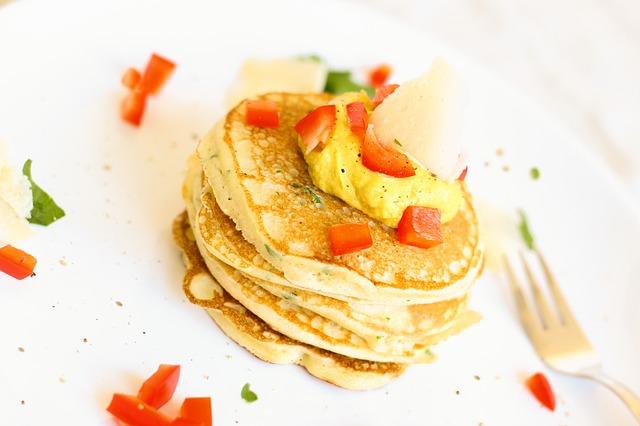 Tasty pancakes on a plate