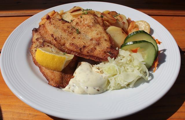 Fried flounder fillet