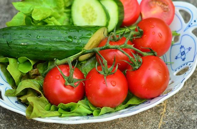 Assorted cucumbers and tomatoes for the winter