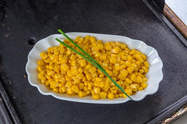 Photo of maize grains in a plate