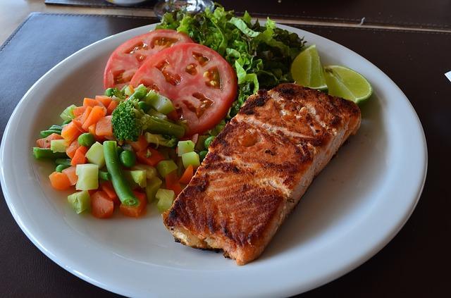 Tasty baked trout fillet