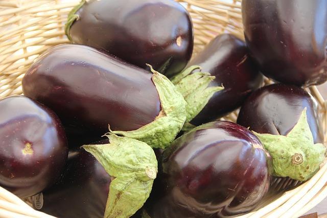 Eggplant in a basket