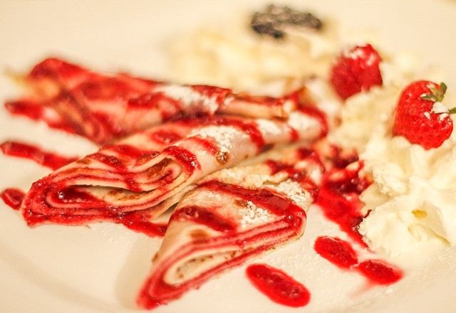 Buckwheat Pancakes with Strawberry Jam