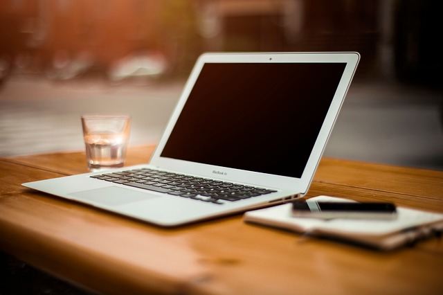 Laptop on the table