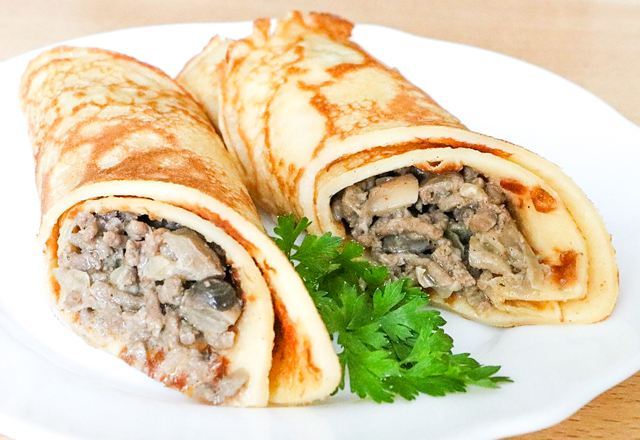 Crêpes à la viande