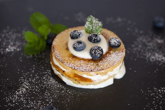 Delicious pancakes on semolina