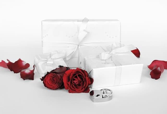 Cadeau et roses